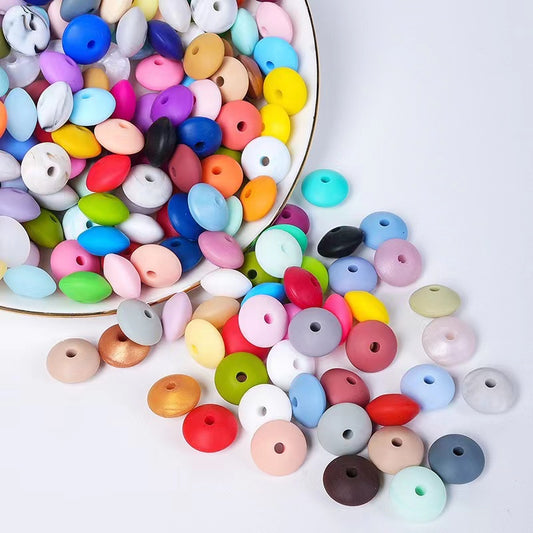 【U002】☀️12 mm Silicon beads 22 colors mixed for diy