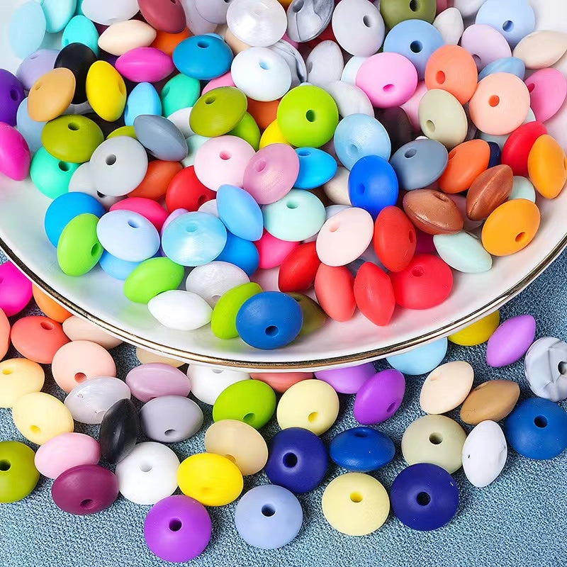 【U002】☀️12 mm Silicon beads 22 colors mixed for diy
