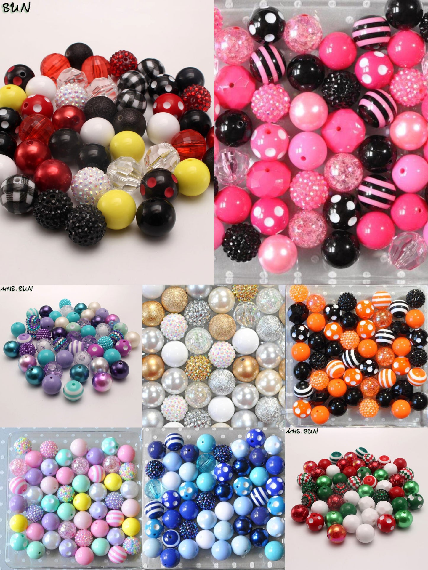 【A903】🔥10.15-Updated💮Colorful Rhinestone Beads Packed in Bag Diy Key Chain Material Bag
