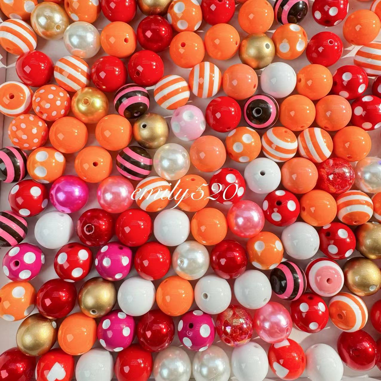 【C240】👍20MM アクリルビーズミックス（6色）