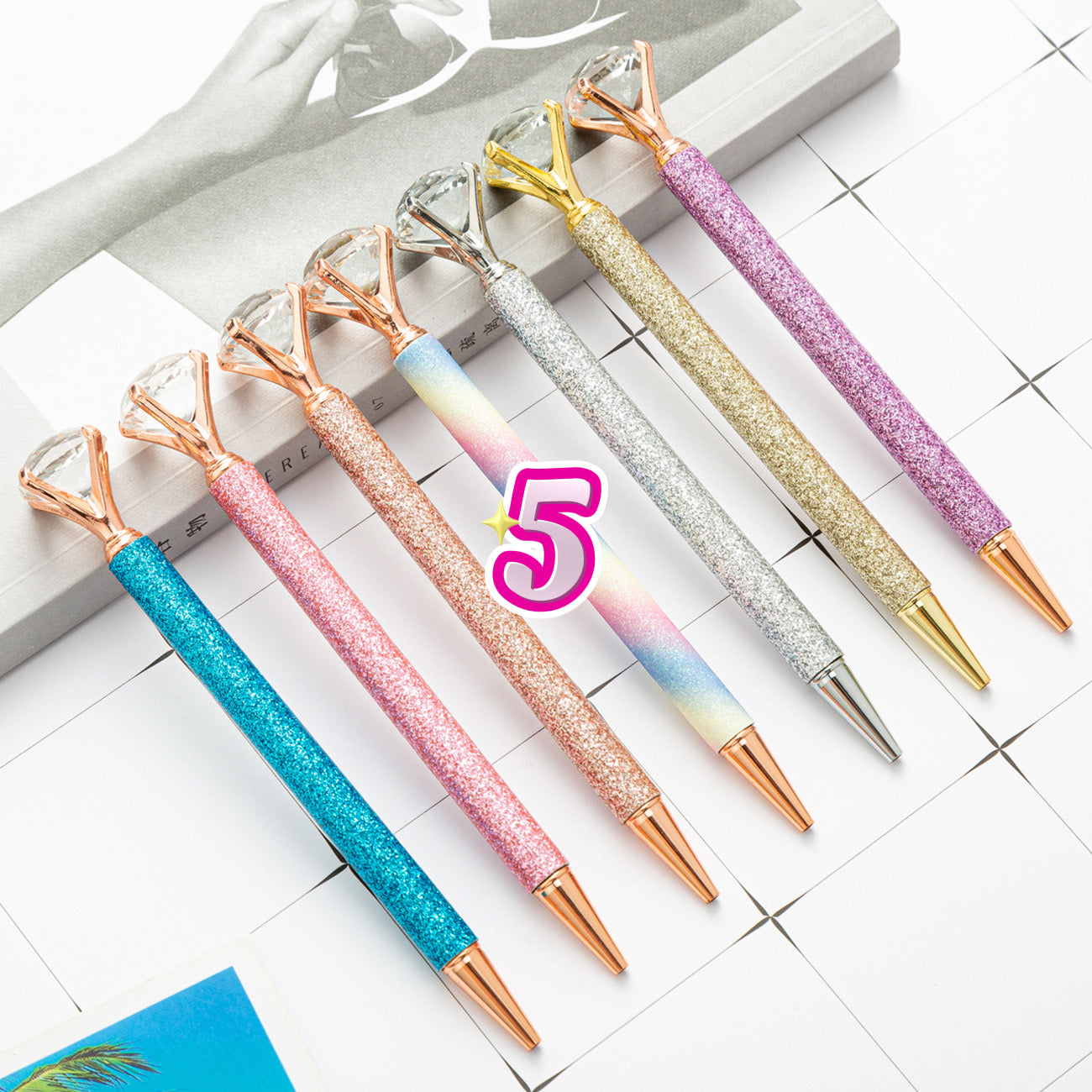 【C311】✍️New✨Shiny Diamond Pens 6 Design