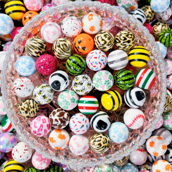 【C358】⭐ High Qulity Acrylic  Beads 20 MM Mixed