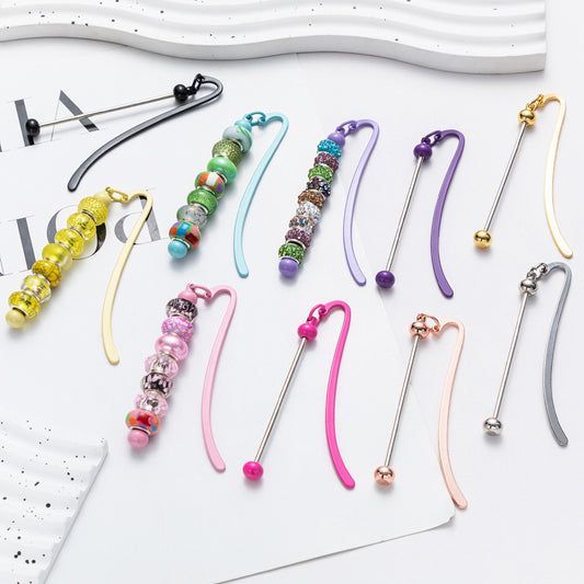 【C343】📚︎ Metal Beadable Book Marks Multiple Colors