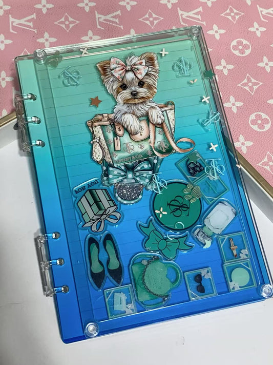 【HHH】Gradient  Shaker Acrylic  Notebook A5/A7( with Paper)