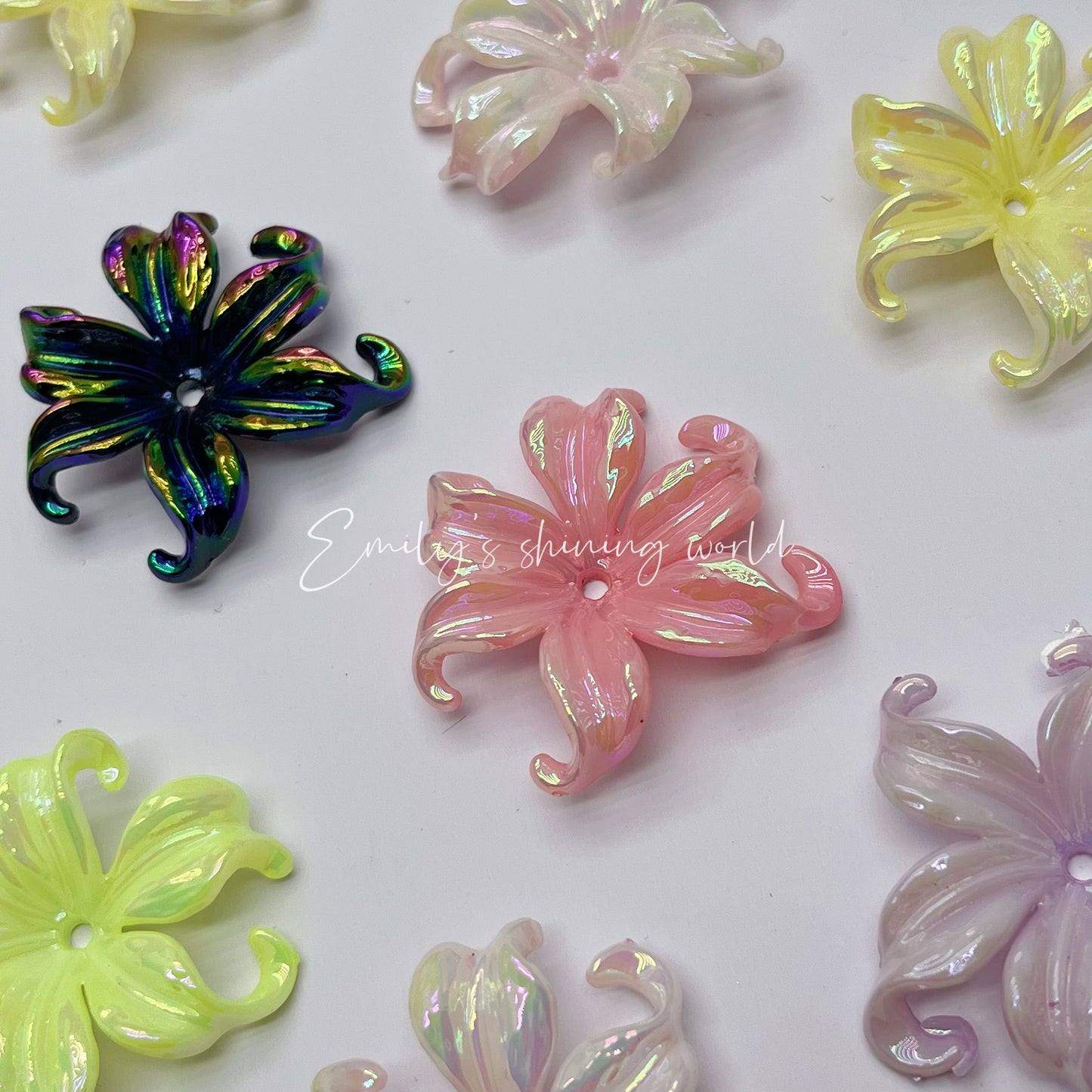 【C291】🌺 Acrylic Petal Beads 43MM