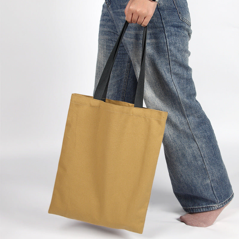 Color blocked canvas bag made of pure cotton for DIY