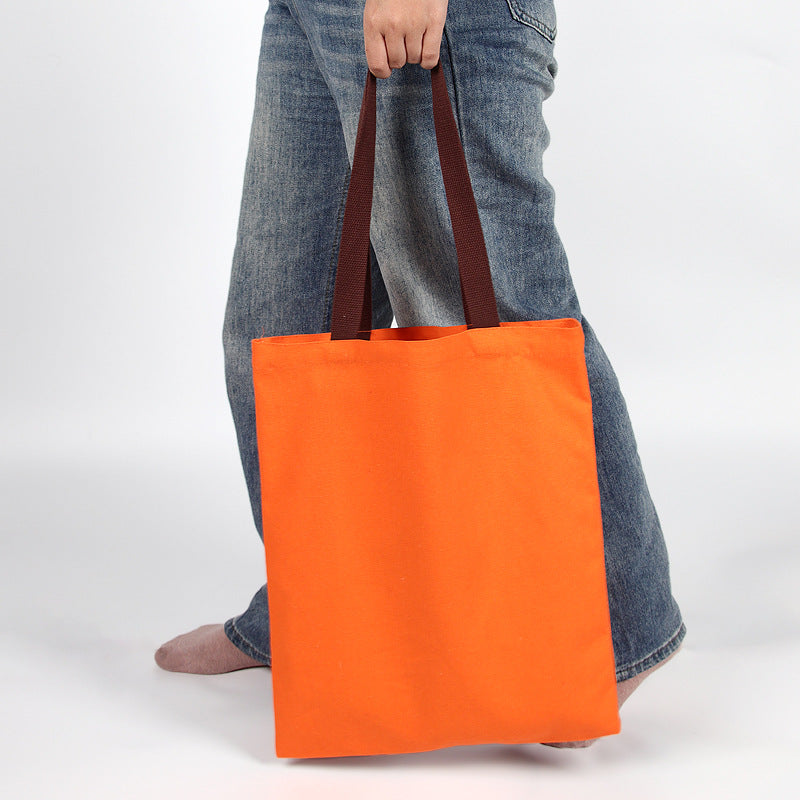 Color blocked canvas bag made of pure cotton for DIY