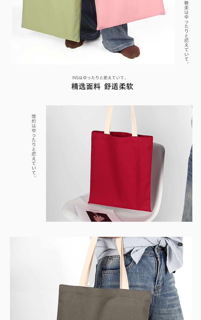 Color blocked canvas bag made of pure cotton for DIY