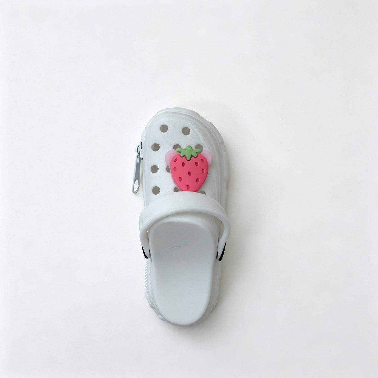 New hole cute little slippers silicone keychain children's change bag student schoolbag pendant storage bag