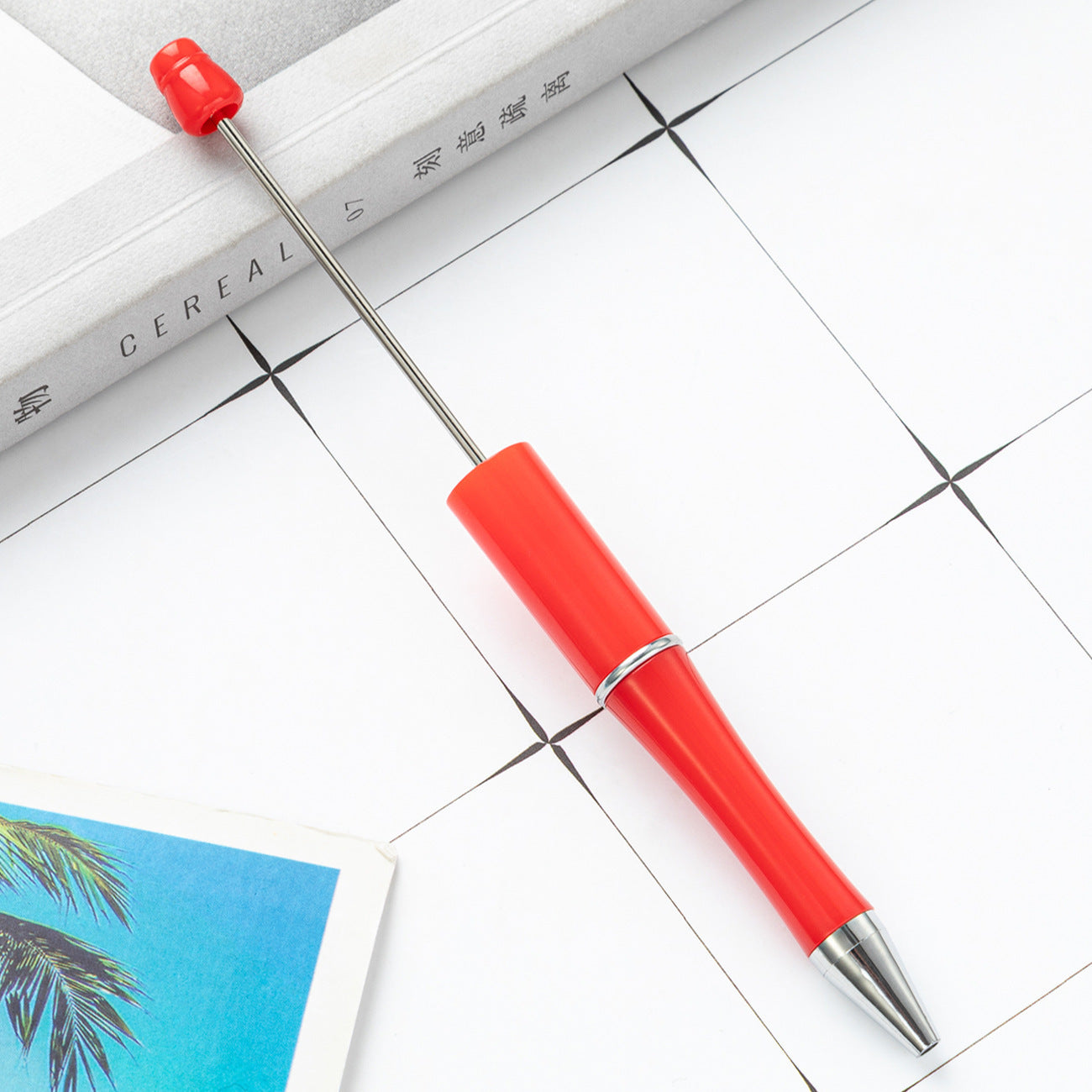 Ball pen, creative DIY plastic plastic beaded ballpoint pen