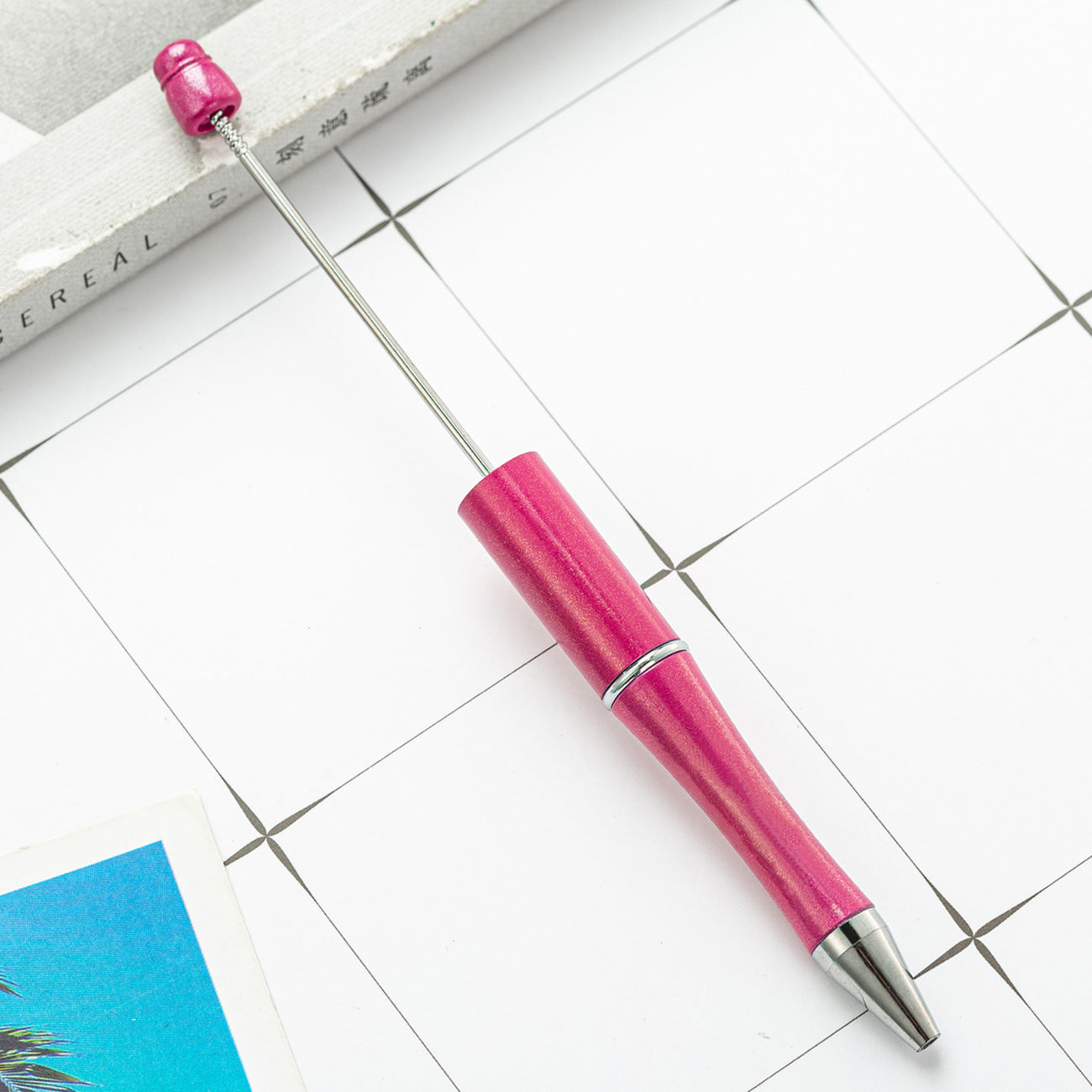 Ball pen, creative DIY plastic plastic beaded ballpoint pen
