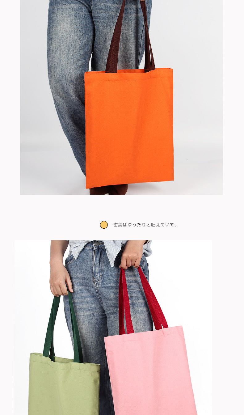 Color blocked canvas bag made of pure cotton for DIY