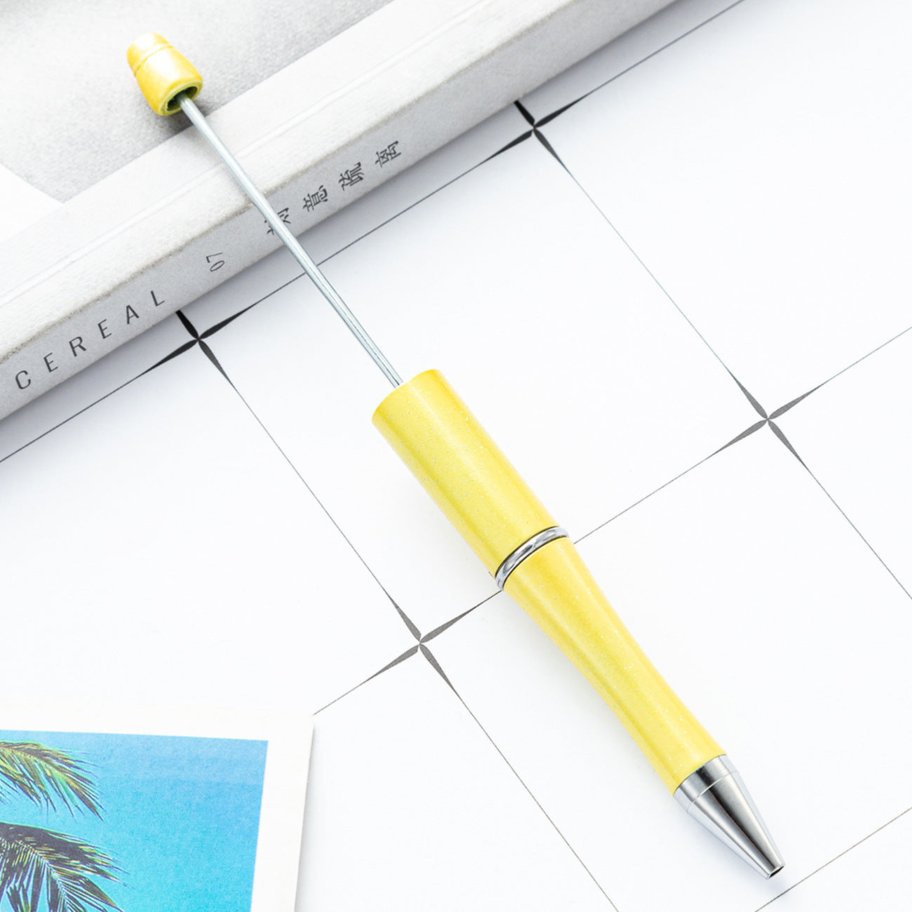 Ball pen, creative DIY plastic plastic beaded ballpoint pen