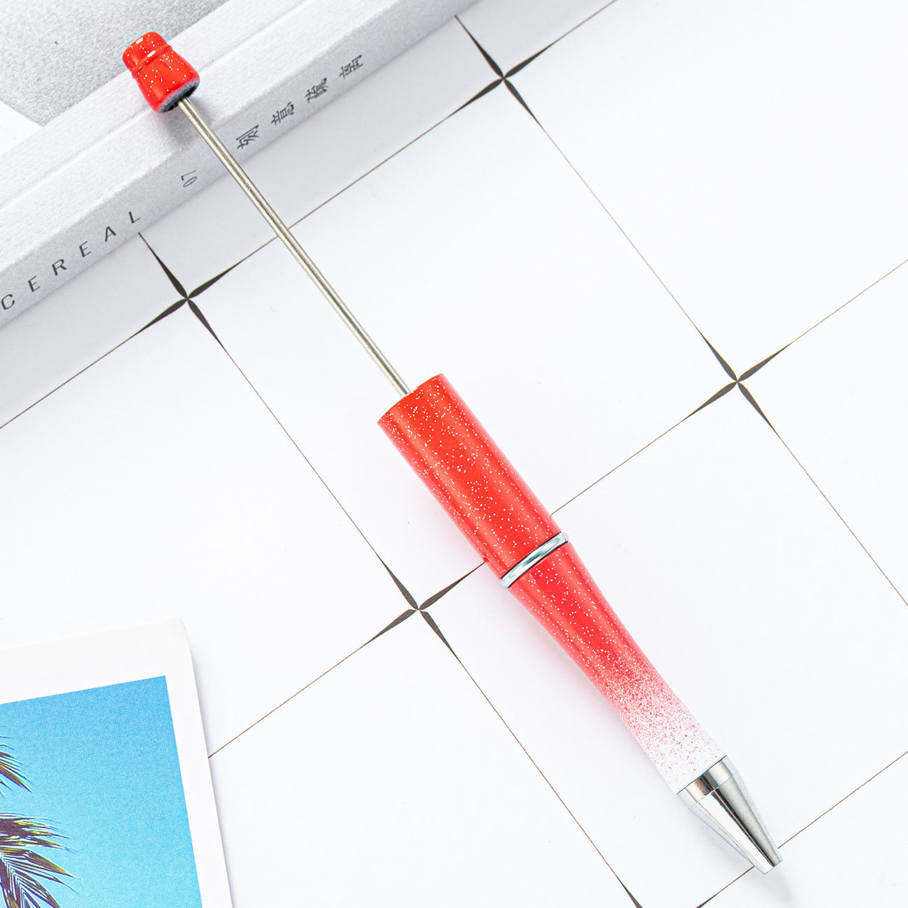 Ball pen, creative DIY plastic plastic beaded ballpoint pen