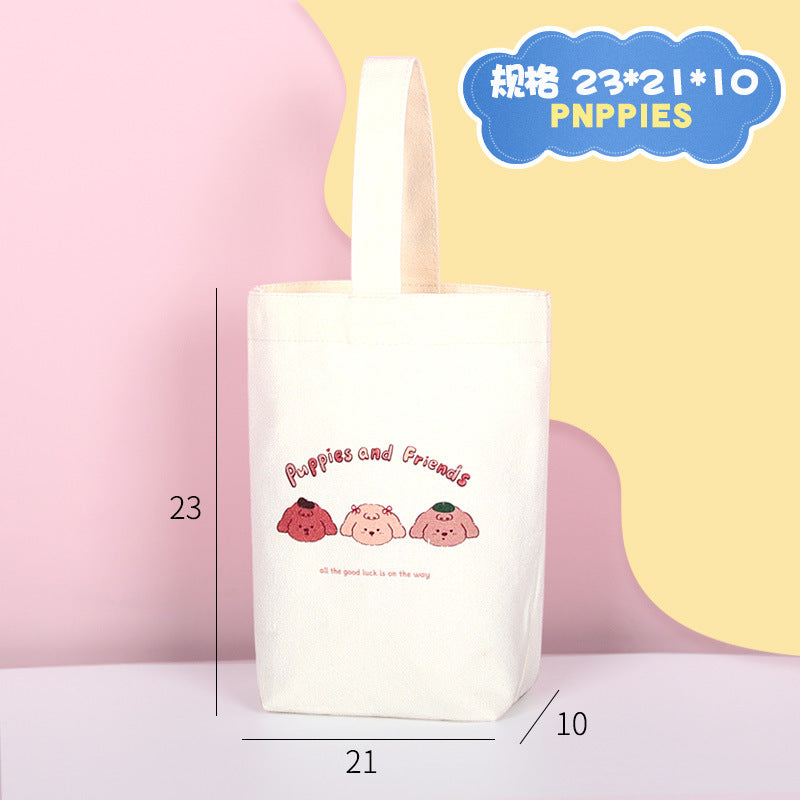 Bucket shaped canvas bag made of pure cotton for DIY