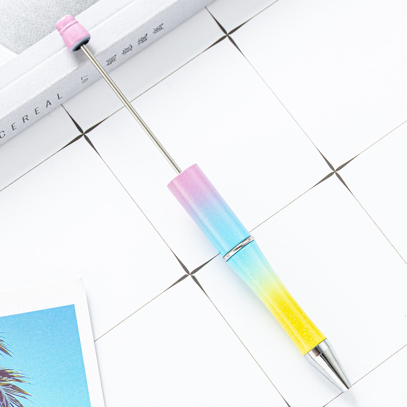 Ball pen, creative DIY plastic plastic beaded ballpoint pen
