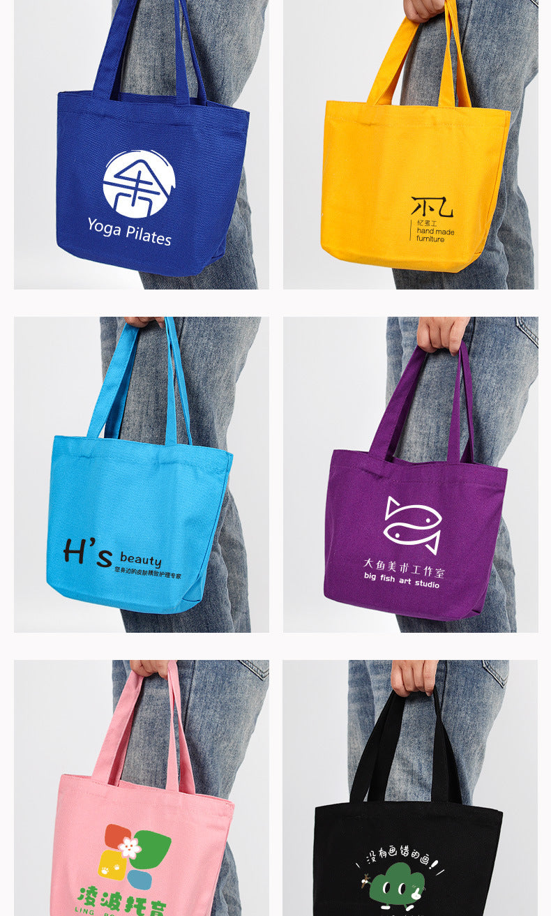 Colorful blank canvas bag for DIY