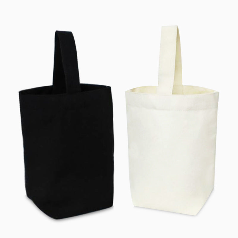 Bucket shaped canvas bag made of pure cotton for DIY