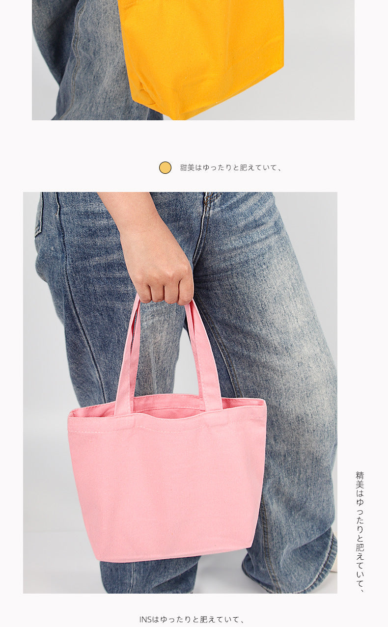 Colorful blank canvas bag for DIY