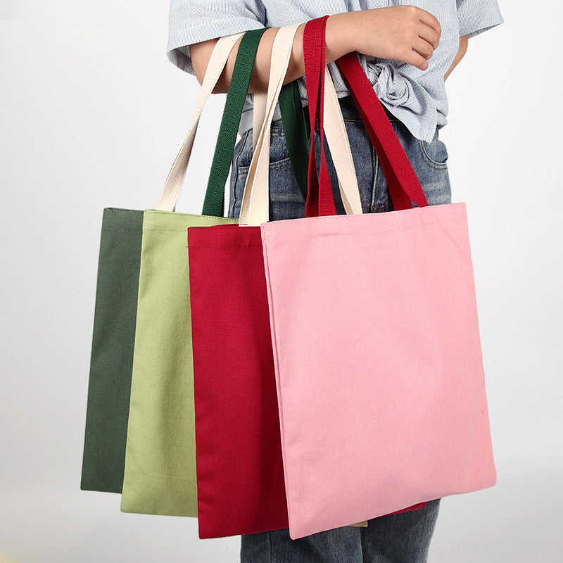 Color blocked canvas bag made of pure cotton for DIY
