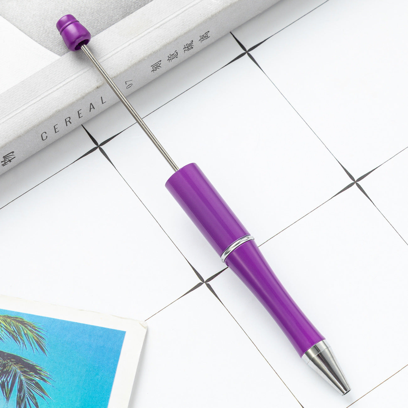 Ball pen, creative DIY plastic plastic beaded ballpoint pen