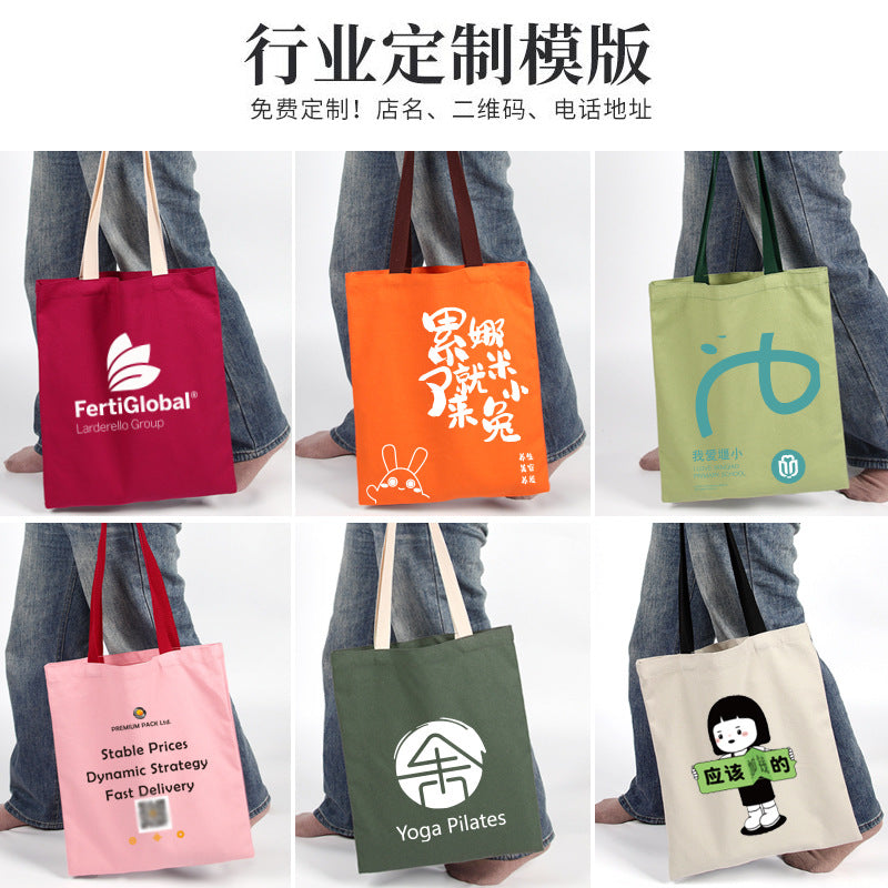 Color blocked canvas bag made of pure cotton for DIY