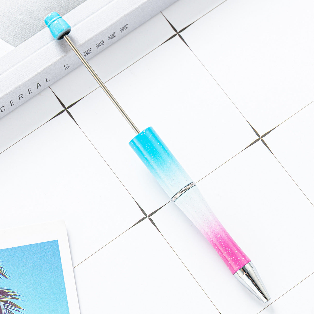 Ball pen, creative DIY plastic plastic beaded ballpoint pen