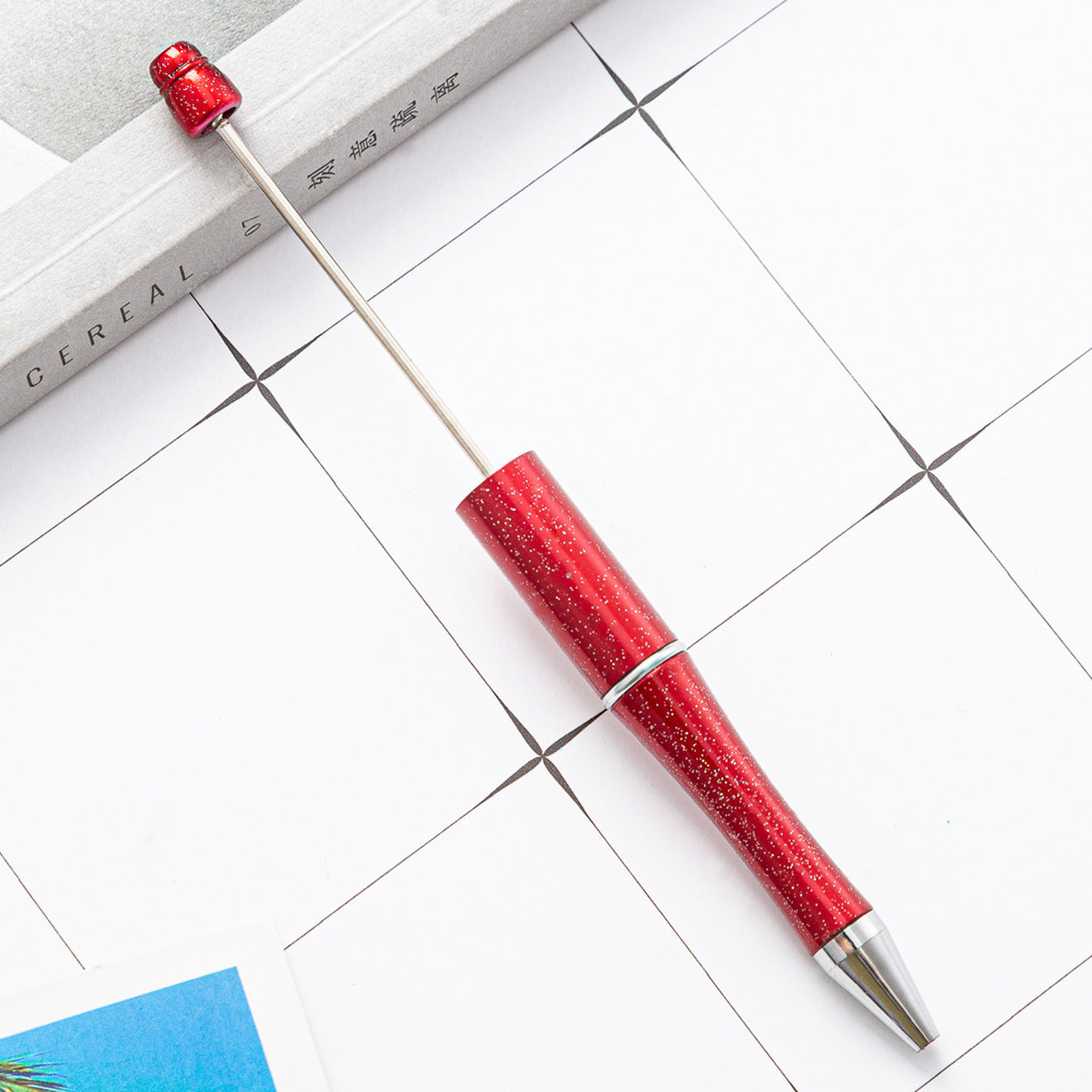 Ball pen, creative DIY plastic plastic beaded ballpoint pen
