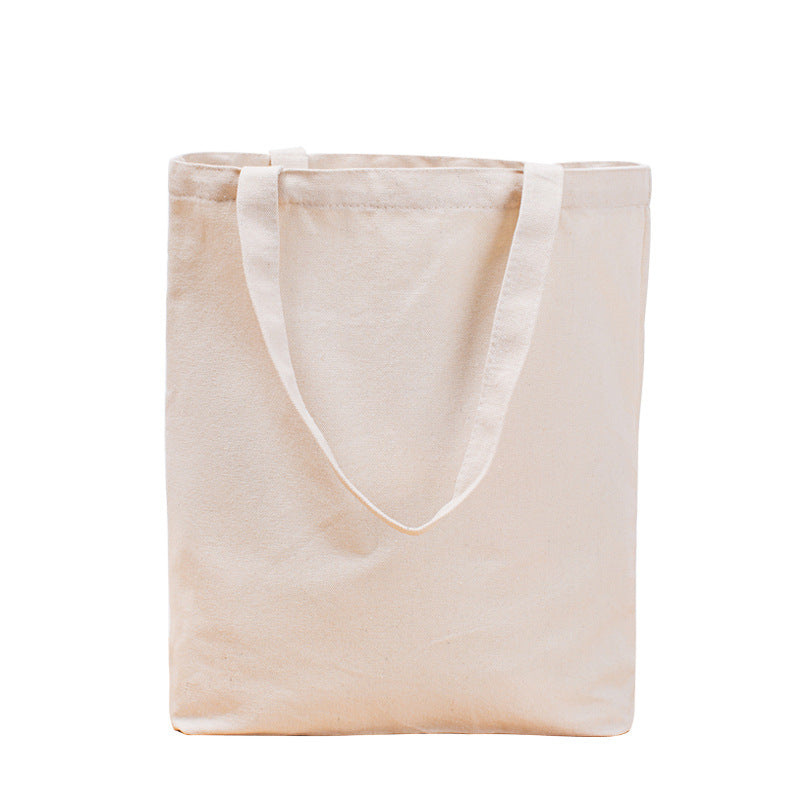 Thick black and white canvas bag with multiple sizes and shapes
