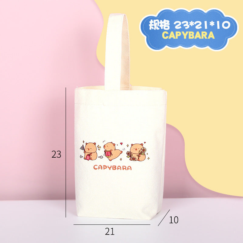 Bucket shaped canvas bag made of pure cotton for DIY