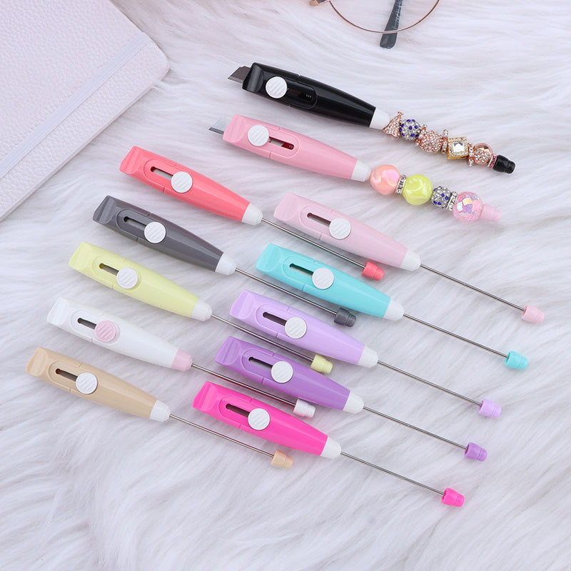 DIY beaded courier knife portable unpacking artifact unpacking courier paper cutter unpacking knife office home art knife