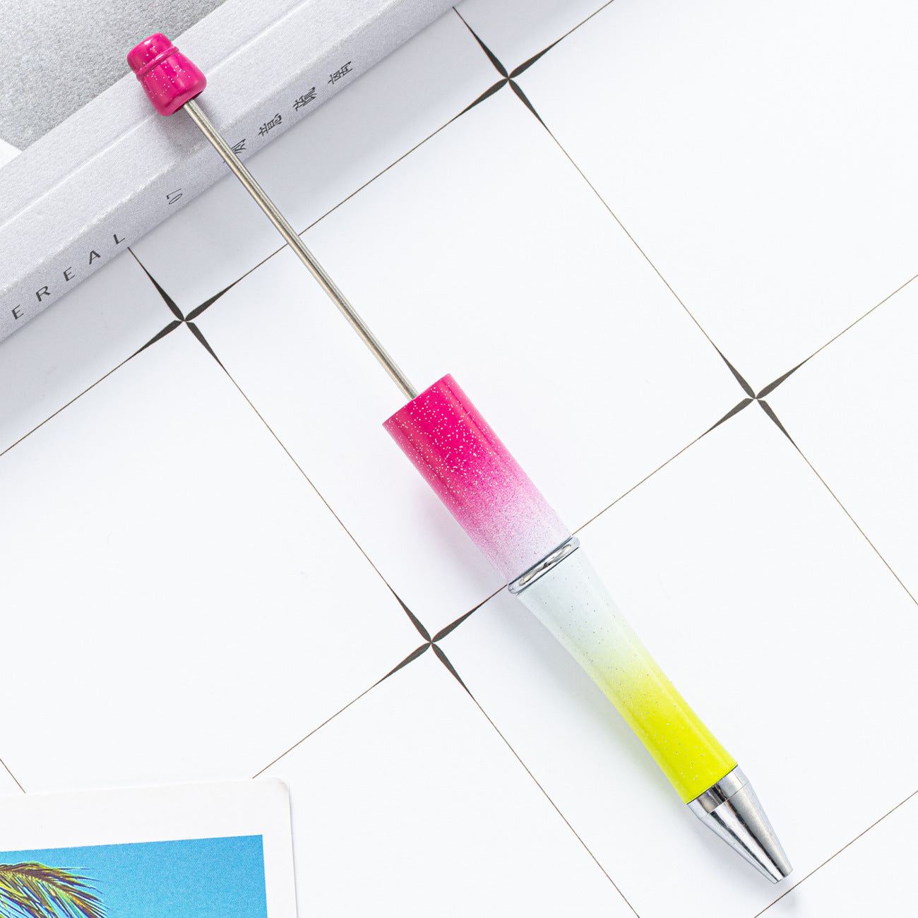 Ball pen, creative DIY plastic plastic beaded ballpoint pen