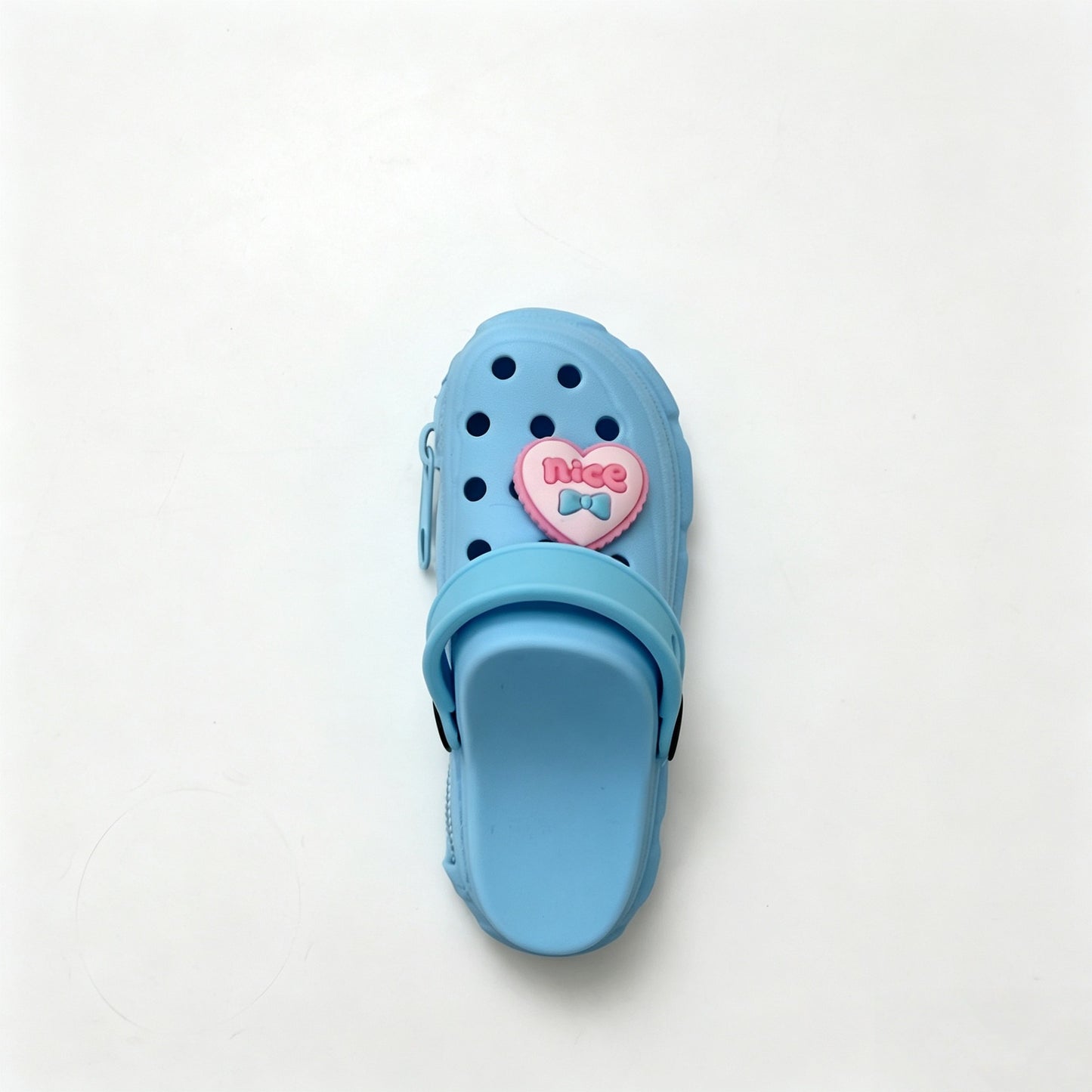 New hole cute little slippers silicone keychain children's change bag student schoolbag pendant storage bag