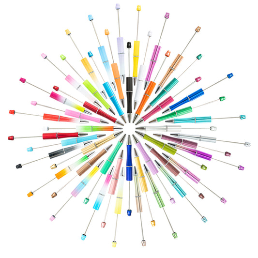 DIY bead pen factory direct sales student creative DIY handmade bead pen multi-color plastic ballpoint pen spot wholesale