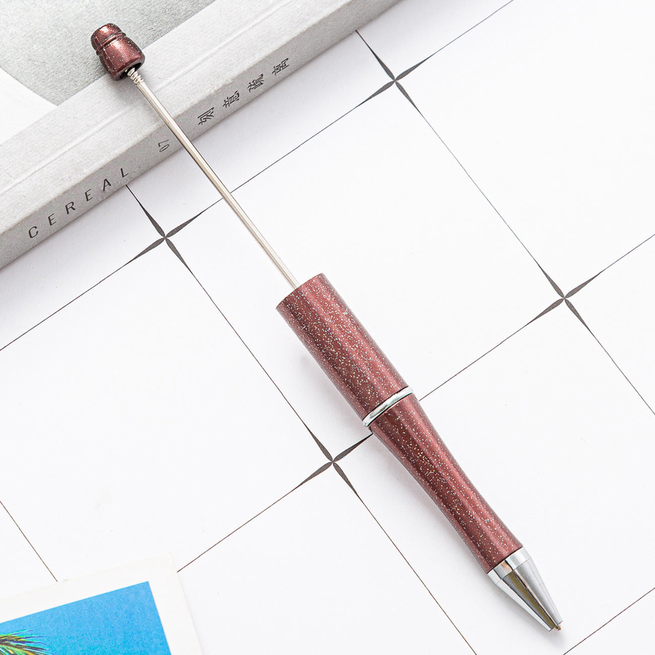 Ball pen, creative DIY plastic plastic beaded ballpoint pen