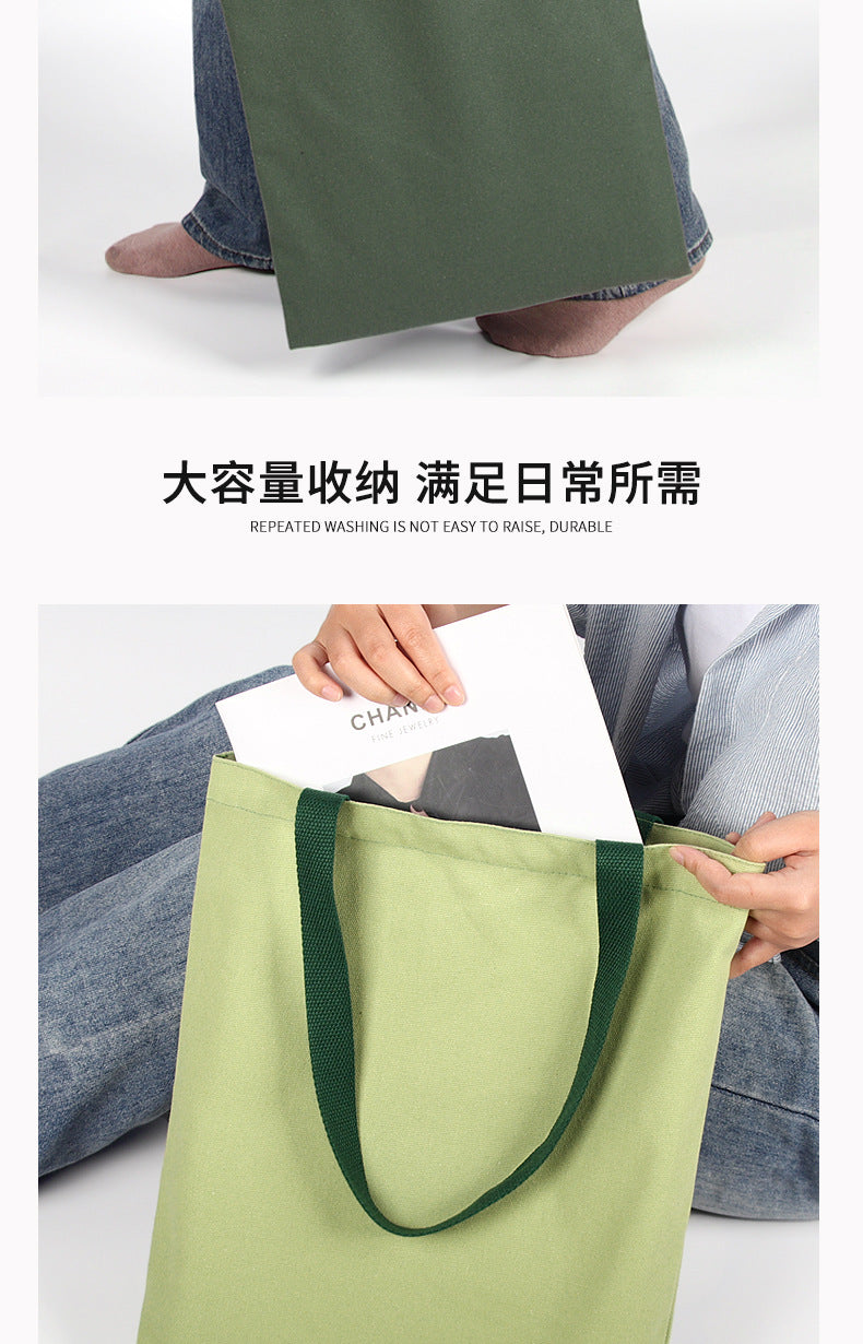 Color blocked canvas bag made of pure cotton for DIY