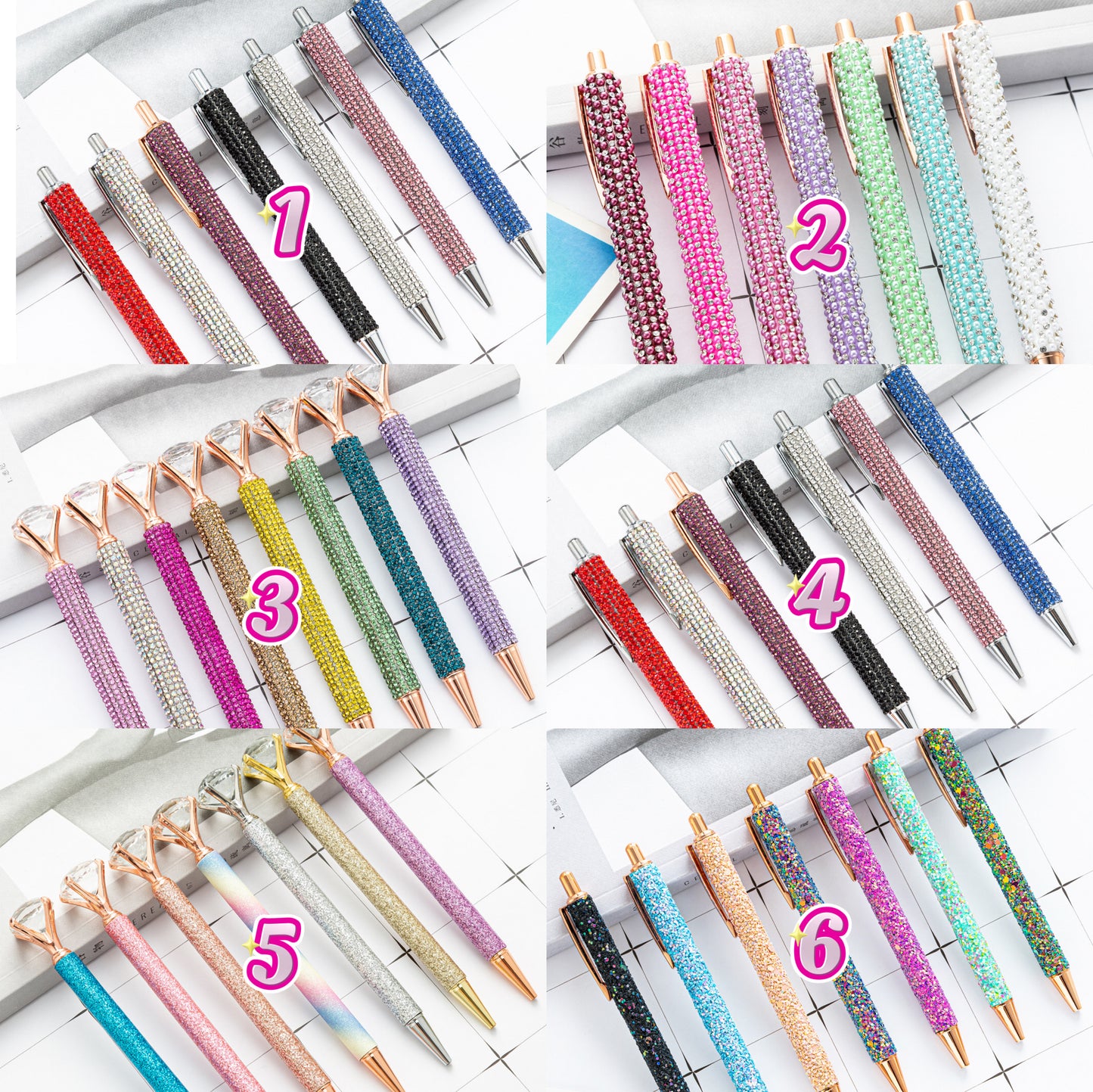 【C311】✍️New✨Shiny Diamond Pens 6 Design