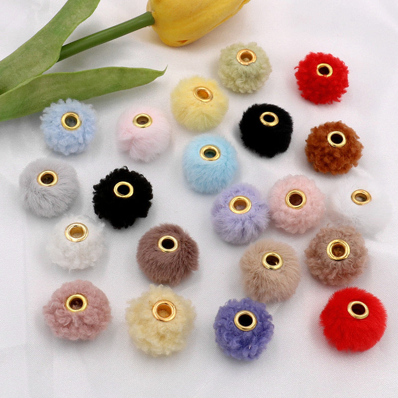 【C256】1.28-Restock🐇 Plush Rond Beads For DIY