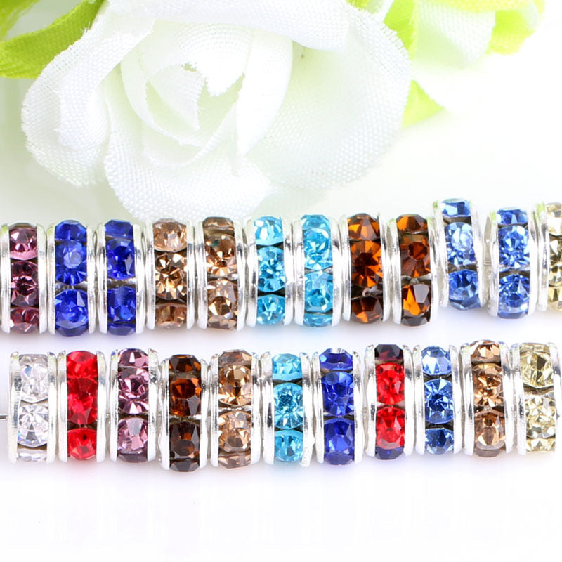 【U004】Metal/K9 Spacer Beads For DIY