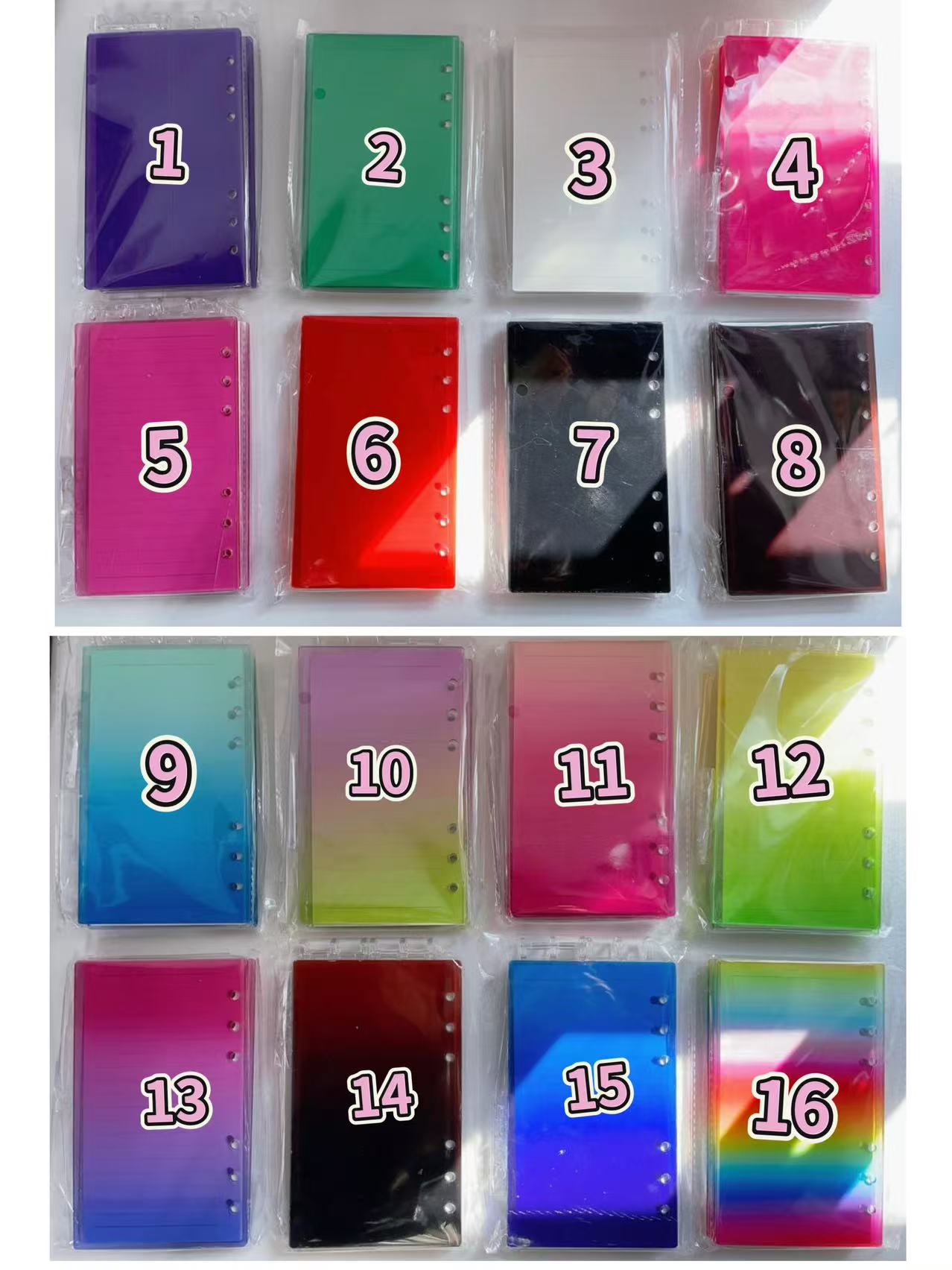 【III】Gradient  💎Shaker 💎Acrylic  Notebook 💎A6( with Paper)