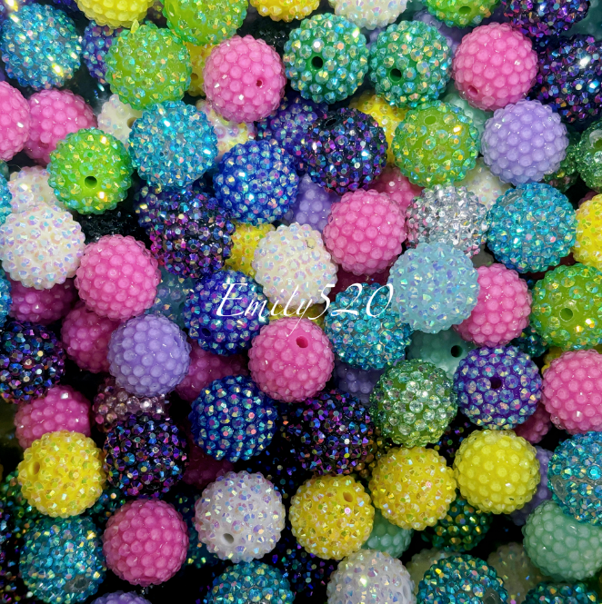 【C353】🔥5.30 Updated!🍰 Jelly Shinny Beads 20MM Mix For DIY