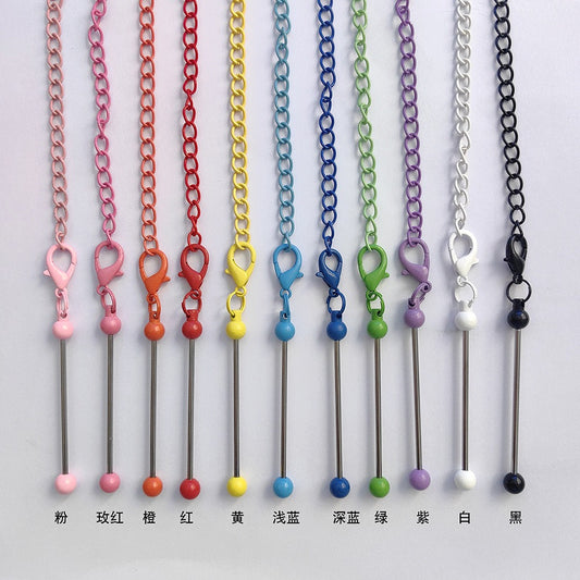 【C367】🔥7.3-Restock🔥Metal Macarone Beadable Keychian For DIY