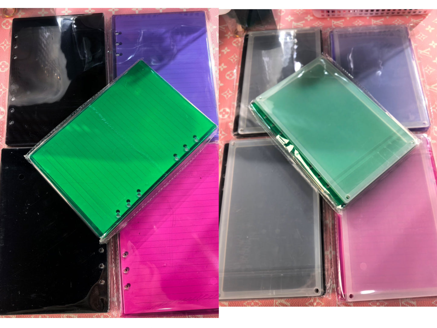 【HHH】Gradient  💎Shaker💎 Acrylic  Notebook A5/A7( with Paper)