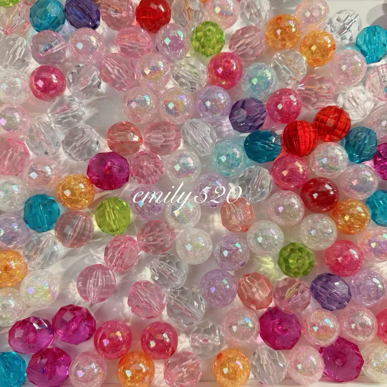 【C240】👍20MM アクリルビーズミックス（6色）
