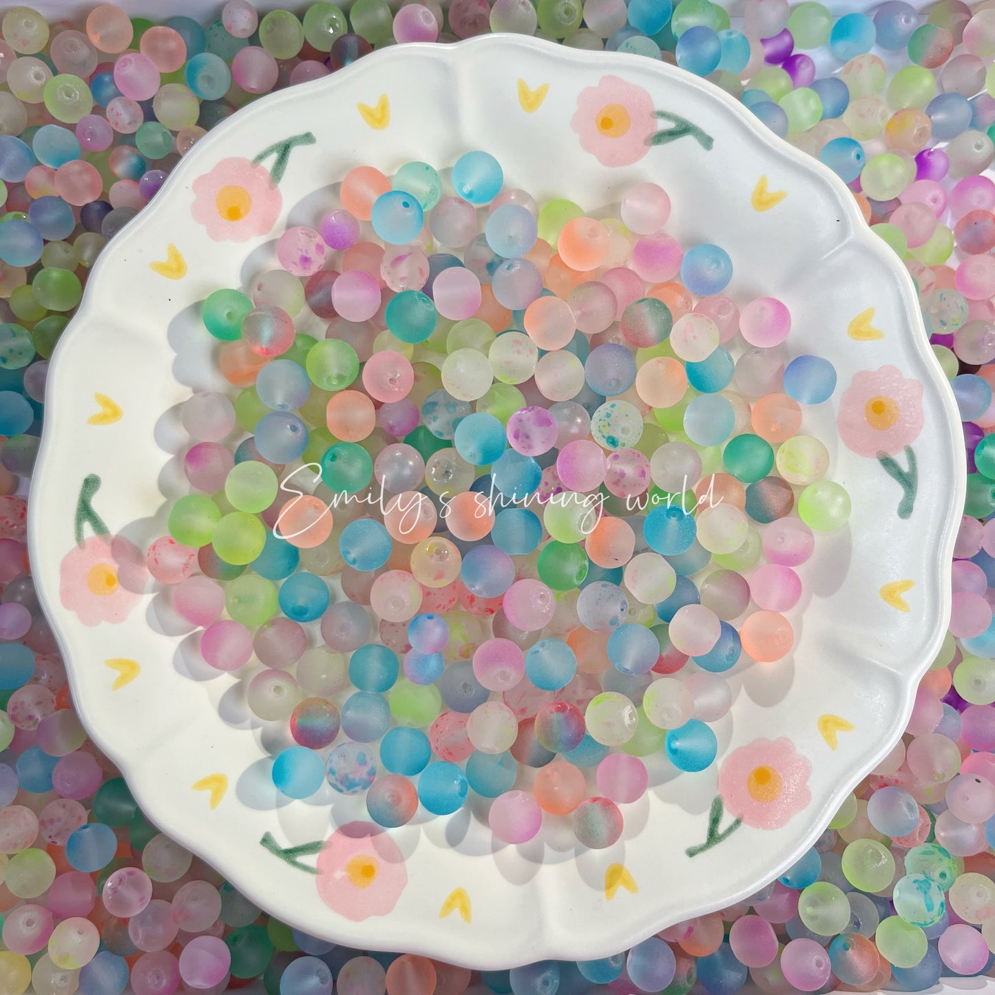 【U009】1.1-Updated🌟Matte Luminous Glass Bead for Diy