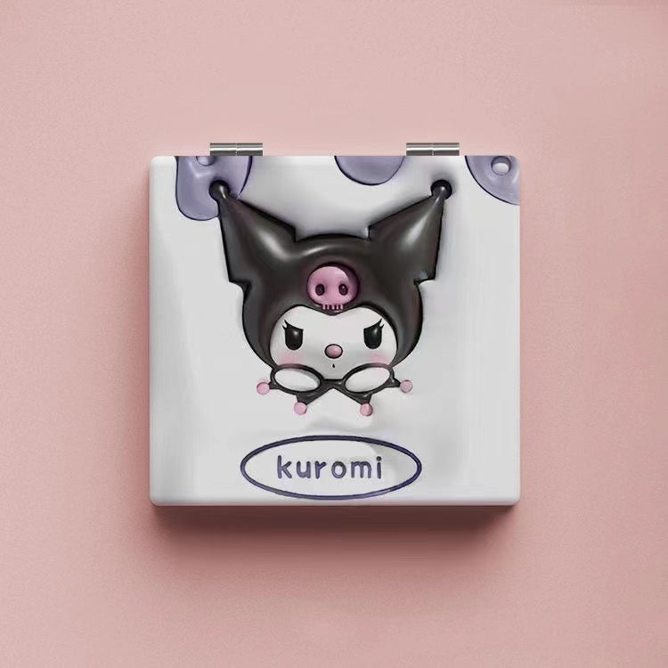 👩🏼‍❤️‍👩🏼 Sanrio Leather Portable Double-sided Mirror