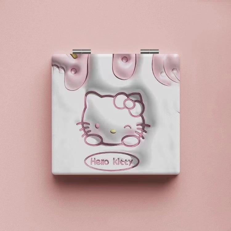 👩🏼‍❤️‍👩🏼 Sanrio Leather Portable Double-sided Mirror
