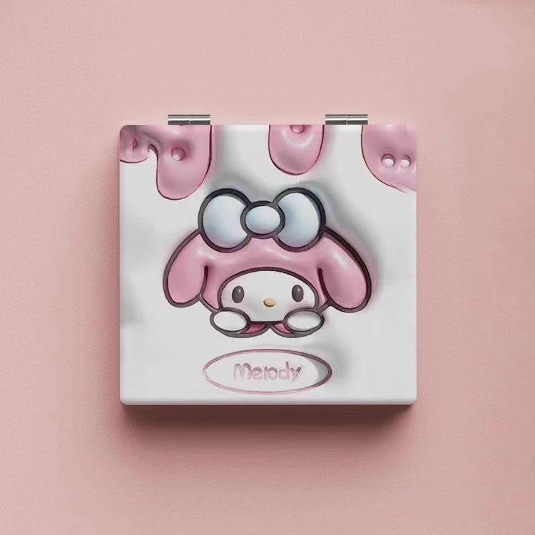 👩🏼‍❤️‍👩🏼 Sanrio Leather Portable Double-sided Mirror