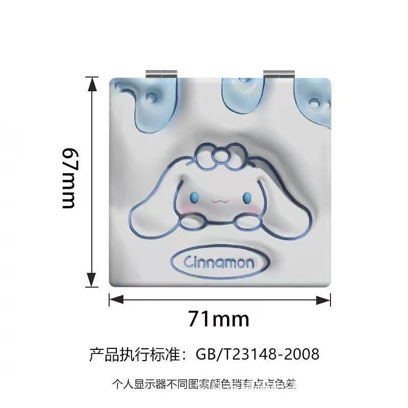 👩🏼‍❤️‍👩🏼 Sanrio Leather Portable Double-sided Mirror